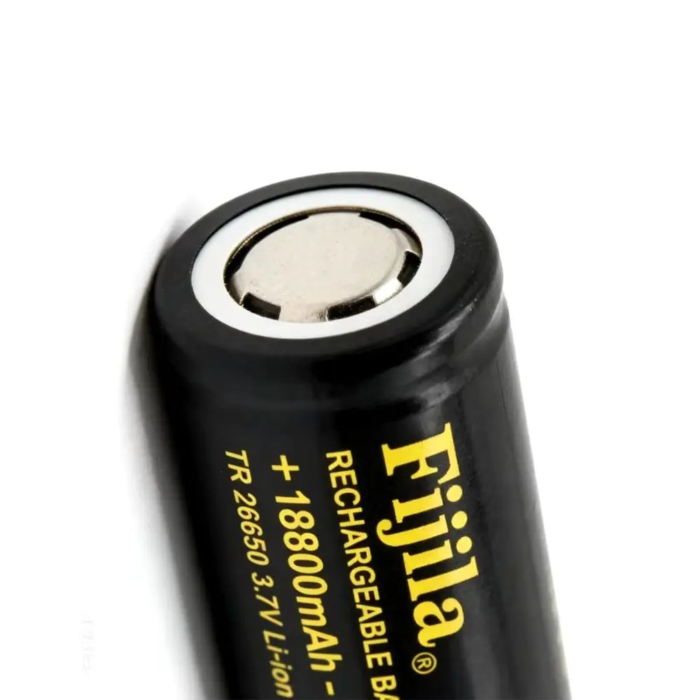 100% Original high quality 26650 battery 18800mAh 3.7V 50A lithium ion battery for 26650 LED flashlight + charger view 3