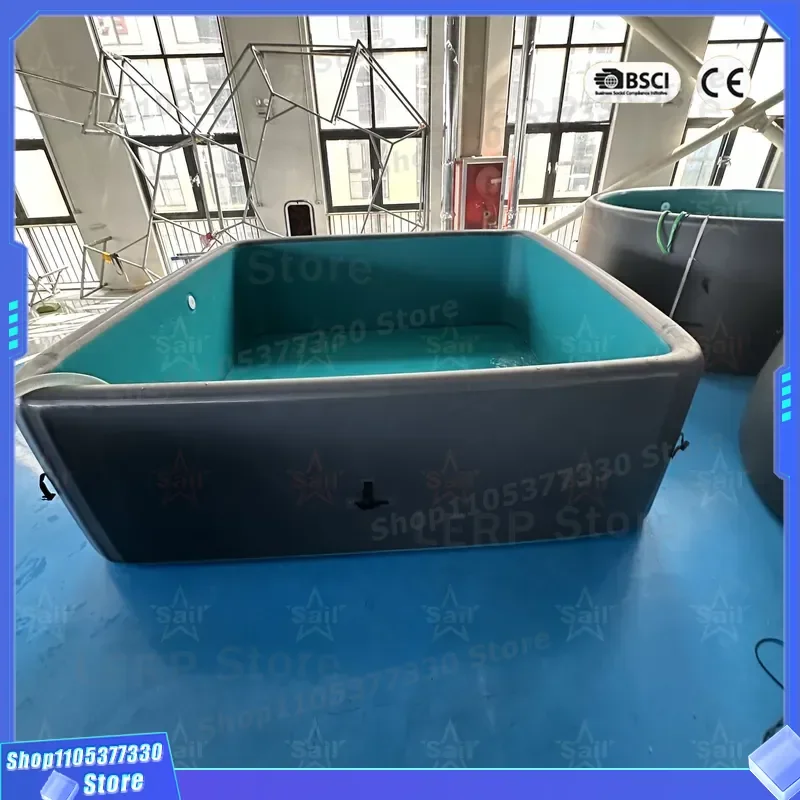 Large Rectangular Inflatable Swimming Pool For Outdoor Home Backyard Use Durable Drop Stitch Material Family Water Play Area
