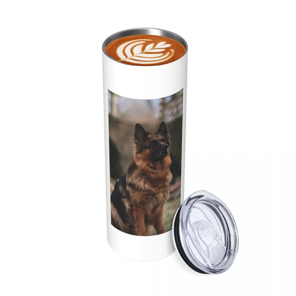 

Немецкая овчарка, стакан из нержавеющей стали, кружка с вакуумной изоляцией, термохолодные чашки, соломинки с крышкой, 20 унций