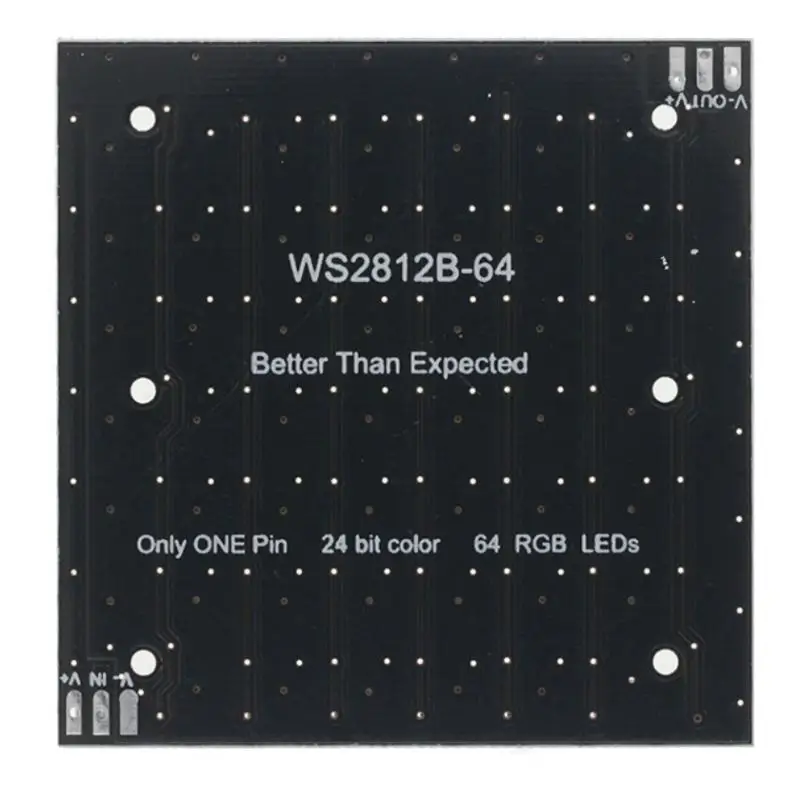

New 1Pcs Built In Full-color Driver Color Light Development Board WS2812 LED 5050 RGB 8x8 64 Bit LED Matrix Module For Arduino