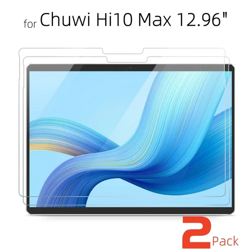 Imagen 1 del producto Paquete de 2 protectores de vidrio templado para tableta Chuwi Hi10 Max 12,96 ""2024, Protector de pantalla antiarañazos, películas protectoras transparentes HD