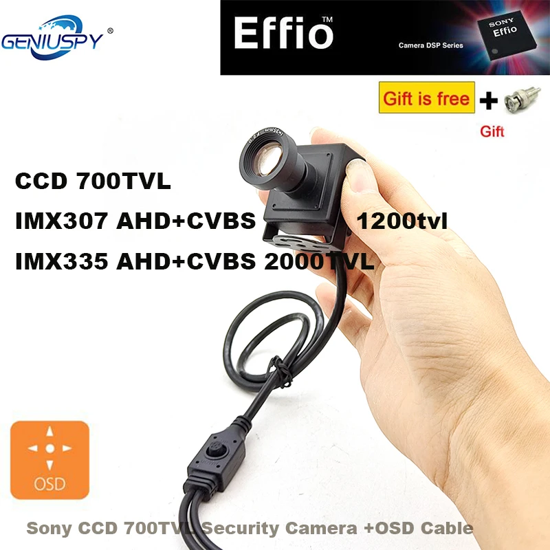 5-50mm 25mm 35mm Long Focal Length Lens IMX335 2000TVL 700TVL Sony CCD Effio  Mini CCTV Security Car Overtaking Camera OSD Menu