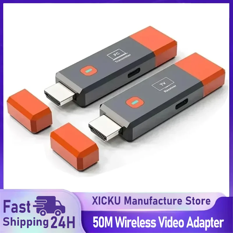 

New Wireless HDMI-Compatible Video Transmitter Receiver Kit TV Stick Dongle Adapter for PC Camera Laptop To Projector Monitor TV