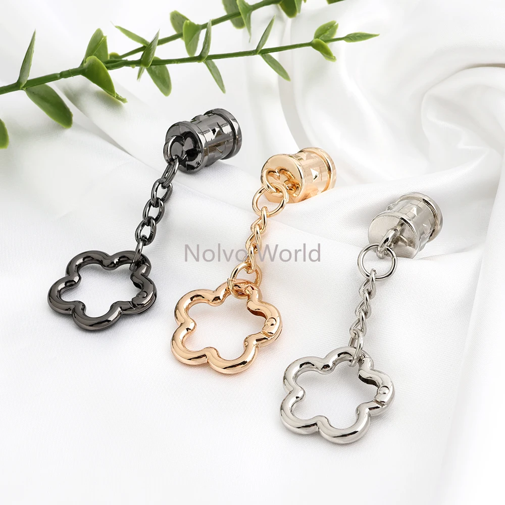 10/40/100PCS 35x21mm,70x28mm Flower Keychain Lobster Clasp Hooks Metal Cap For Bracelet Chain Bag DIY Jewelry Making Accessories