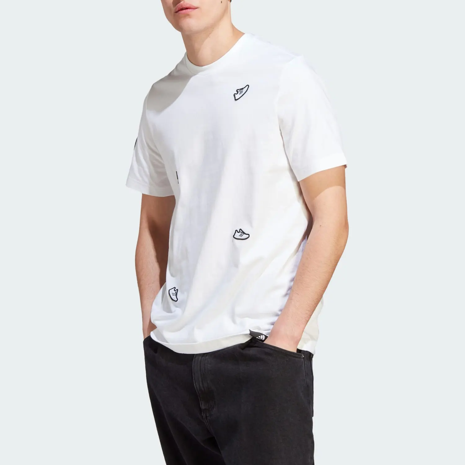 

Официальная аутентичная новая летняя мужская удобная спортивная футболка Adidas с круглым вырезом HY1334