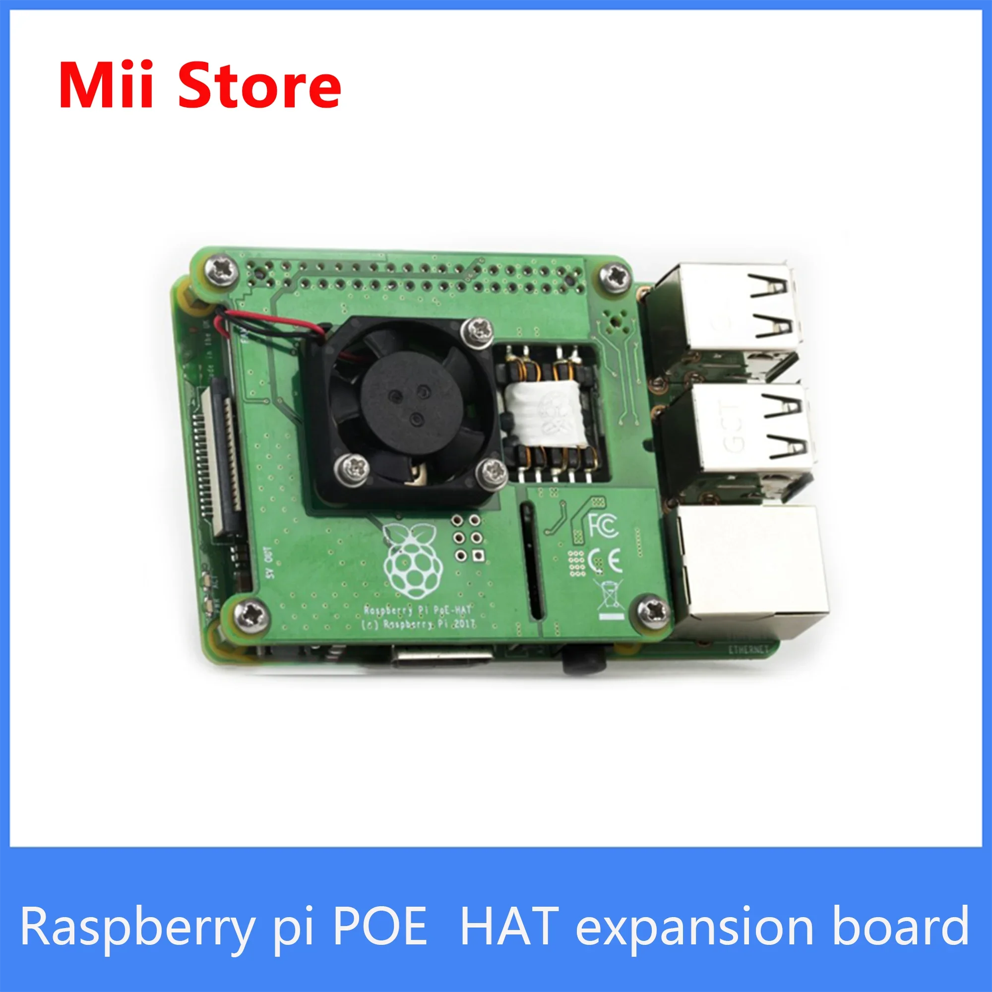 MiiBestOD Raspberry Pi POE+ HAT Power over Ethernet (POE) Expansion Board with cooling fan original product for raspberry pi 3B+