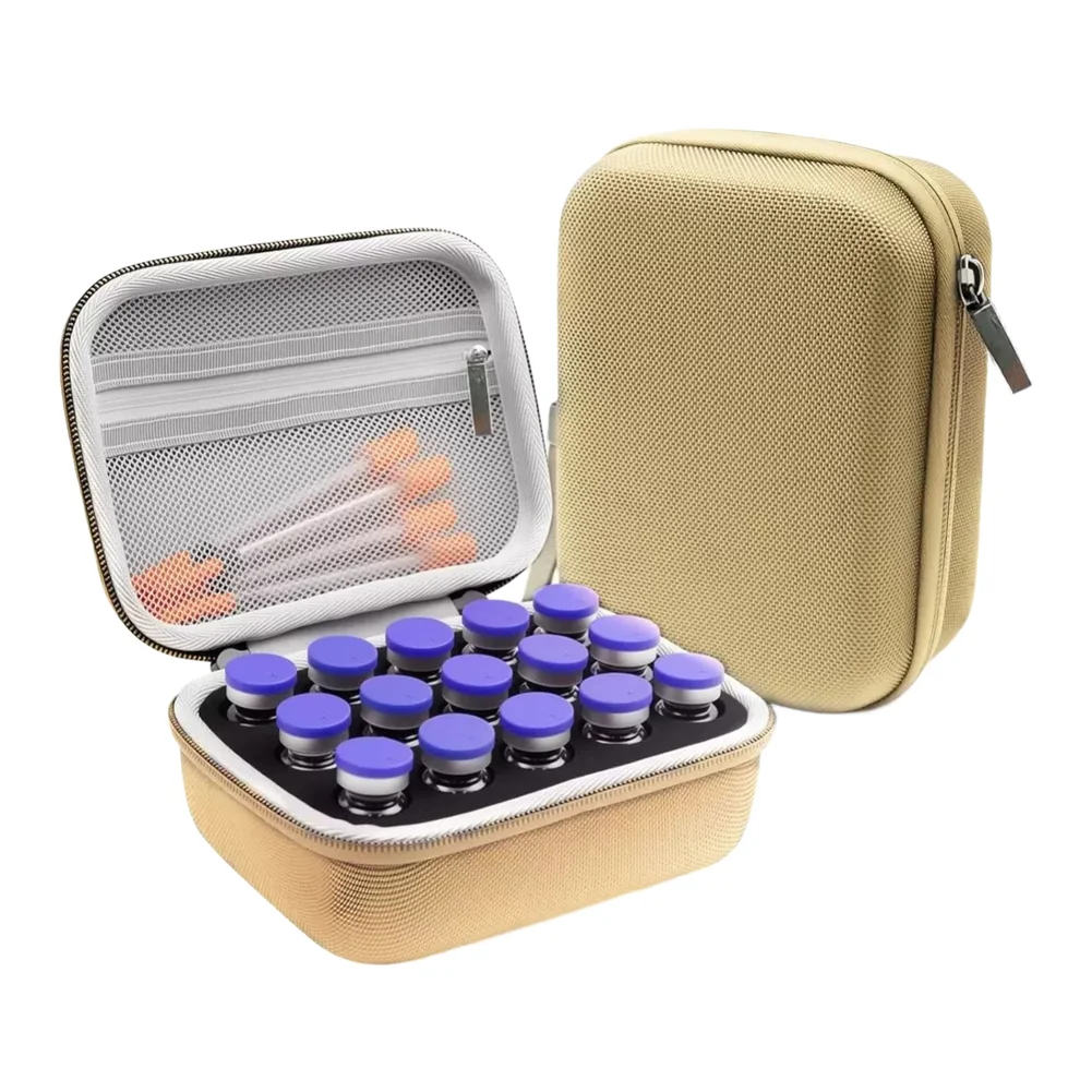 For Peptide Vials For Insulin Bottles Insulin Vial Organizer Vial Holder Case 16.5*11.5*6.5cm Lightweight Peptide Organizer