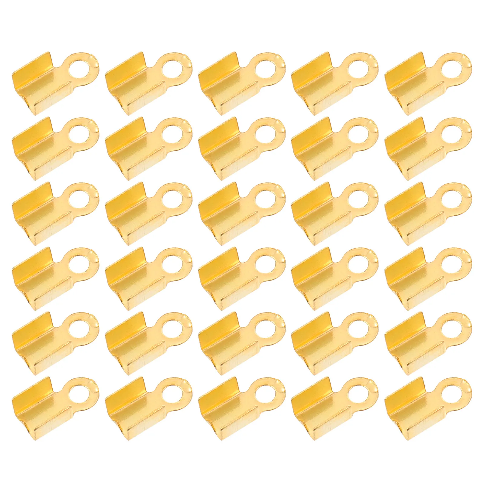 500Pcs Smooth Square Metal Crimp Ends Clamps for Jewelry Making DIY Bracelet Necklace Wristband Craft Ribbon Fabric Webbing