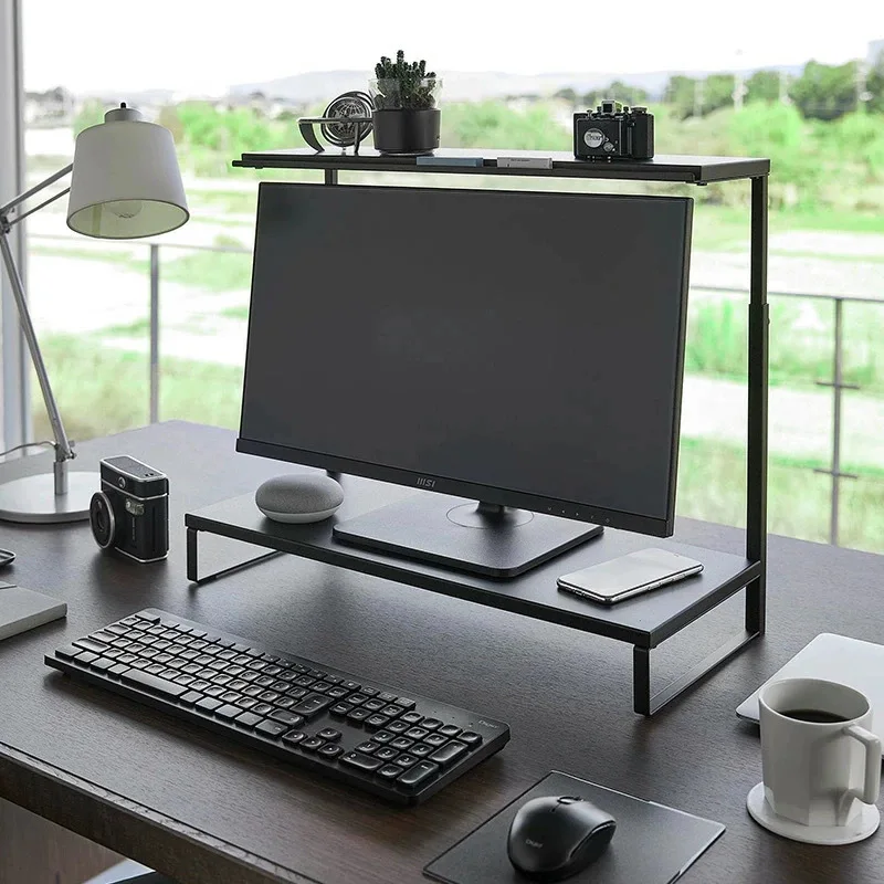 Computer Monitor Height Stand Modern Office Desktop Storage Holders Height-adjustable Storage Racks Bedroom Organization Shelf