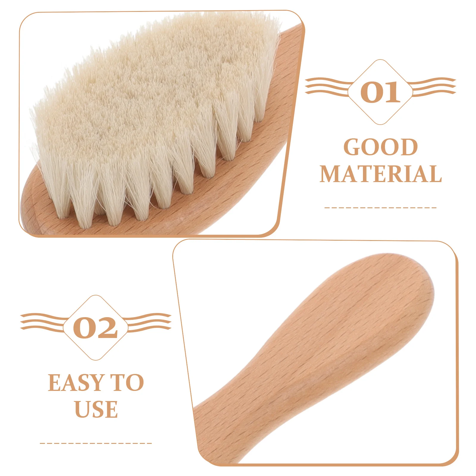 

1 комплект, детская щетка для волос, набор для ванны, мягкая щетина, деревянная ручка, очиститель кожи головы, расческа для ухода за новорожденными, набор детских щеток и расчесок