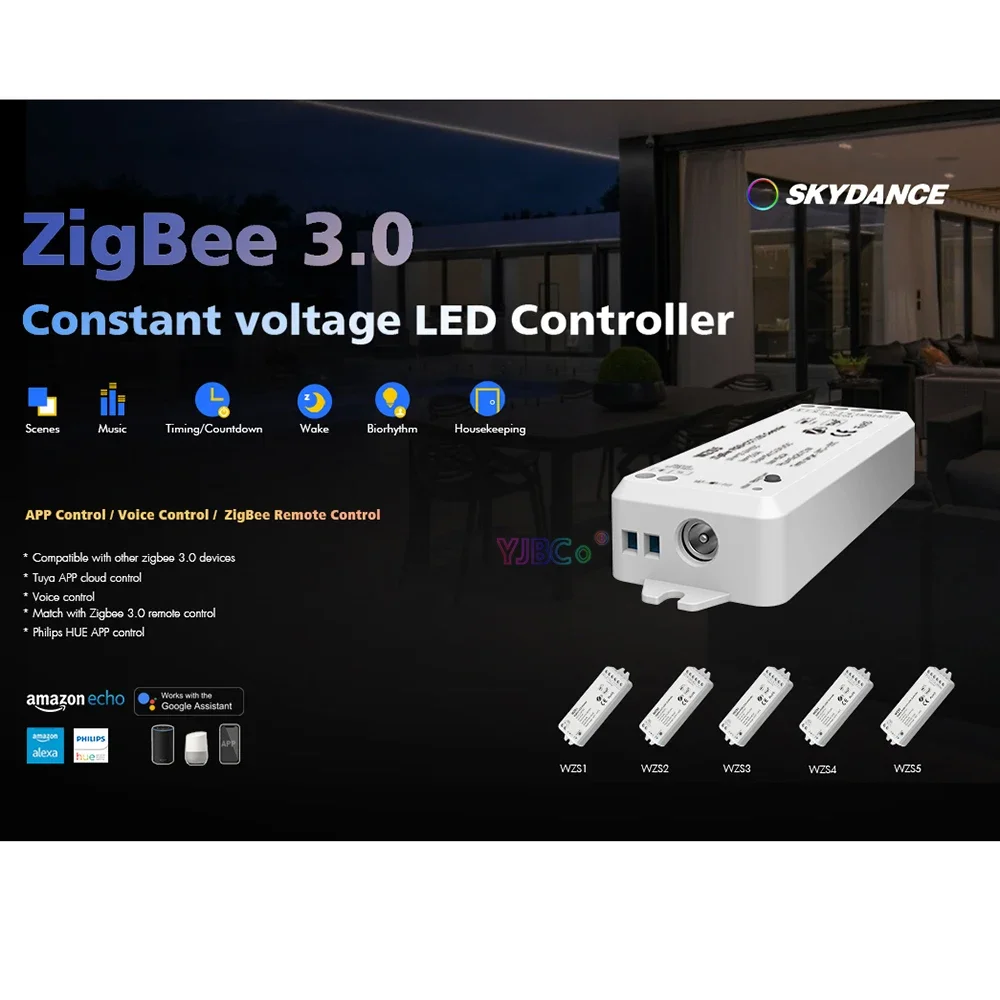 Skydance Tuya APP Single Color Dimming/CCT/RGB/RGBW/RGBCCT ZigBee 3.0 LED Strip tape Controller 12V 24V 1~5 CH light bar Dimmer