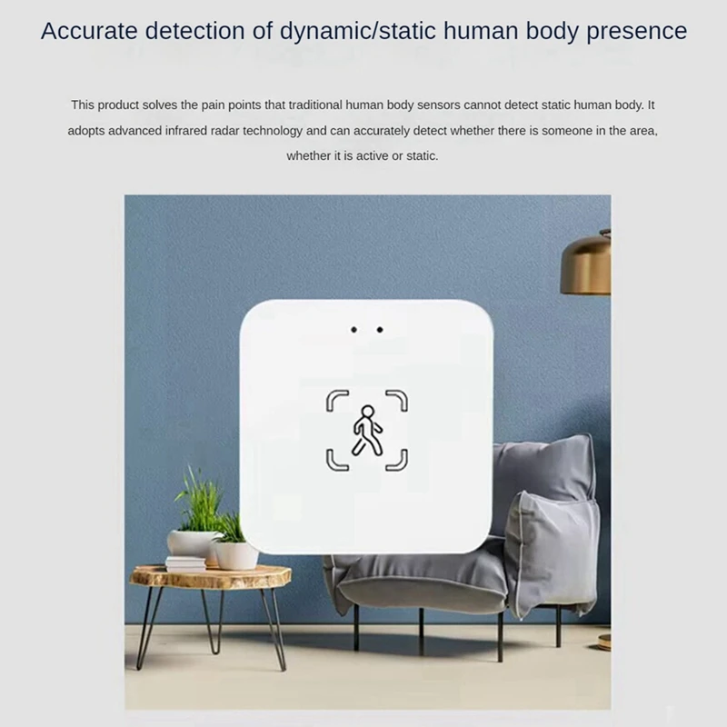 Tuya Zigbee Detector De Presença Humana, Corpo Humano Inteligente, Sensor PIR, Radar Mmwave, Sensor De Movimento De Microondas, Detecção De Intensidade