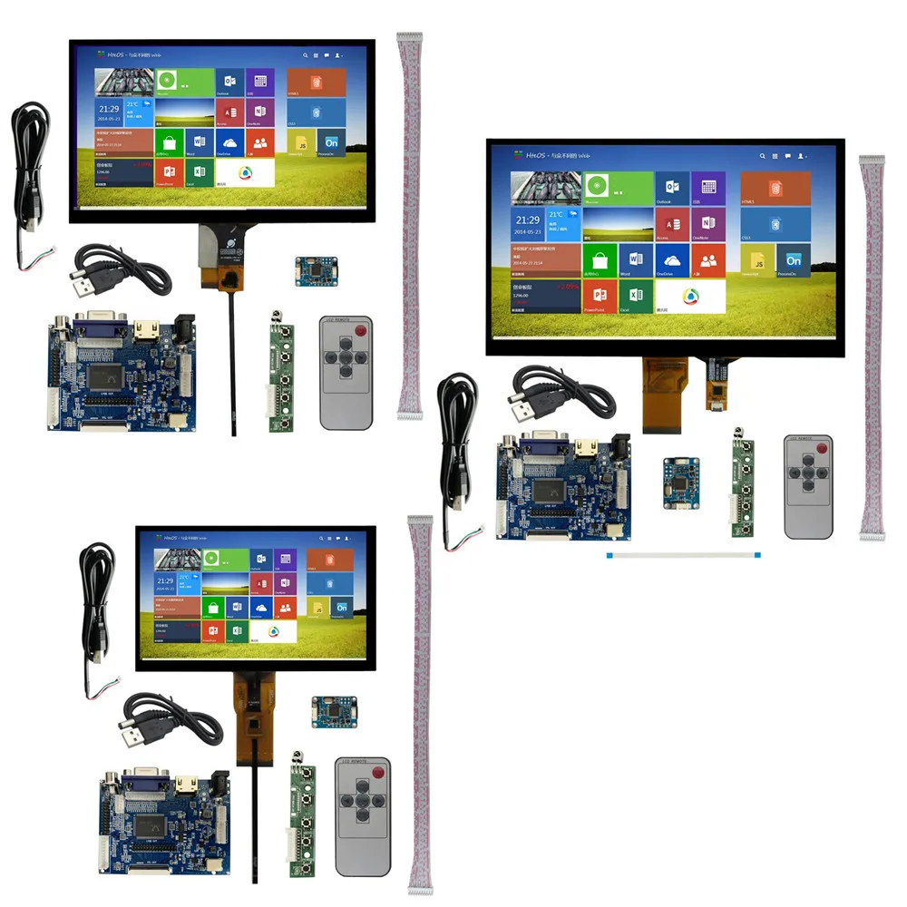 

7/8/9/10.1'' LCD Display Screen+VGA AV Driver Board Universal Multi-Touch Monitor kit HDMI-compatible Raspberry Pi PC computer