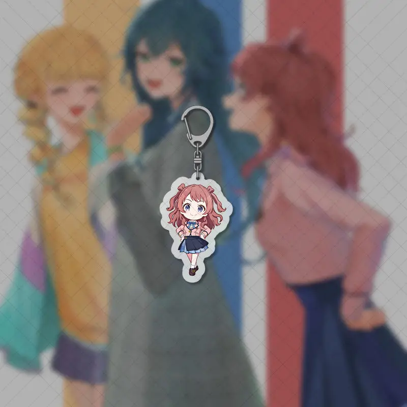 Gakumasu Gakuen Idolmaster Saki Hanami Kotone Fujita Temari Tsukimura Acrylic Key Chain Keyring Strap Figure Hanging Accessories