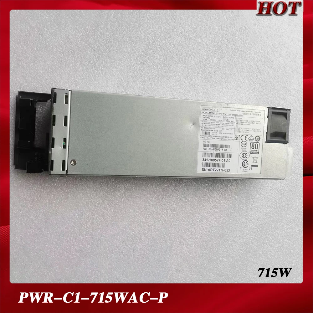 

715W For Cisco Catalyst 9300 Switch Power Supply PWR-C1-715WAC-P 700-014286-0000 24Pin