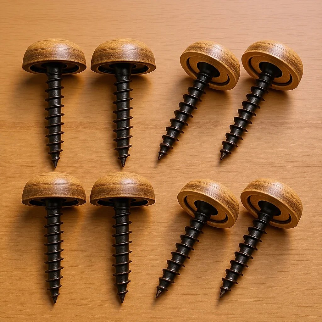 

8Pcs Decorative Brass Cap Screws Mirror Screws Fasteners Rust Resistant DIY Screw Caps Cover for Wood Upholstery Crafts
