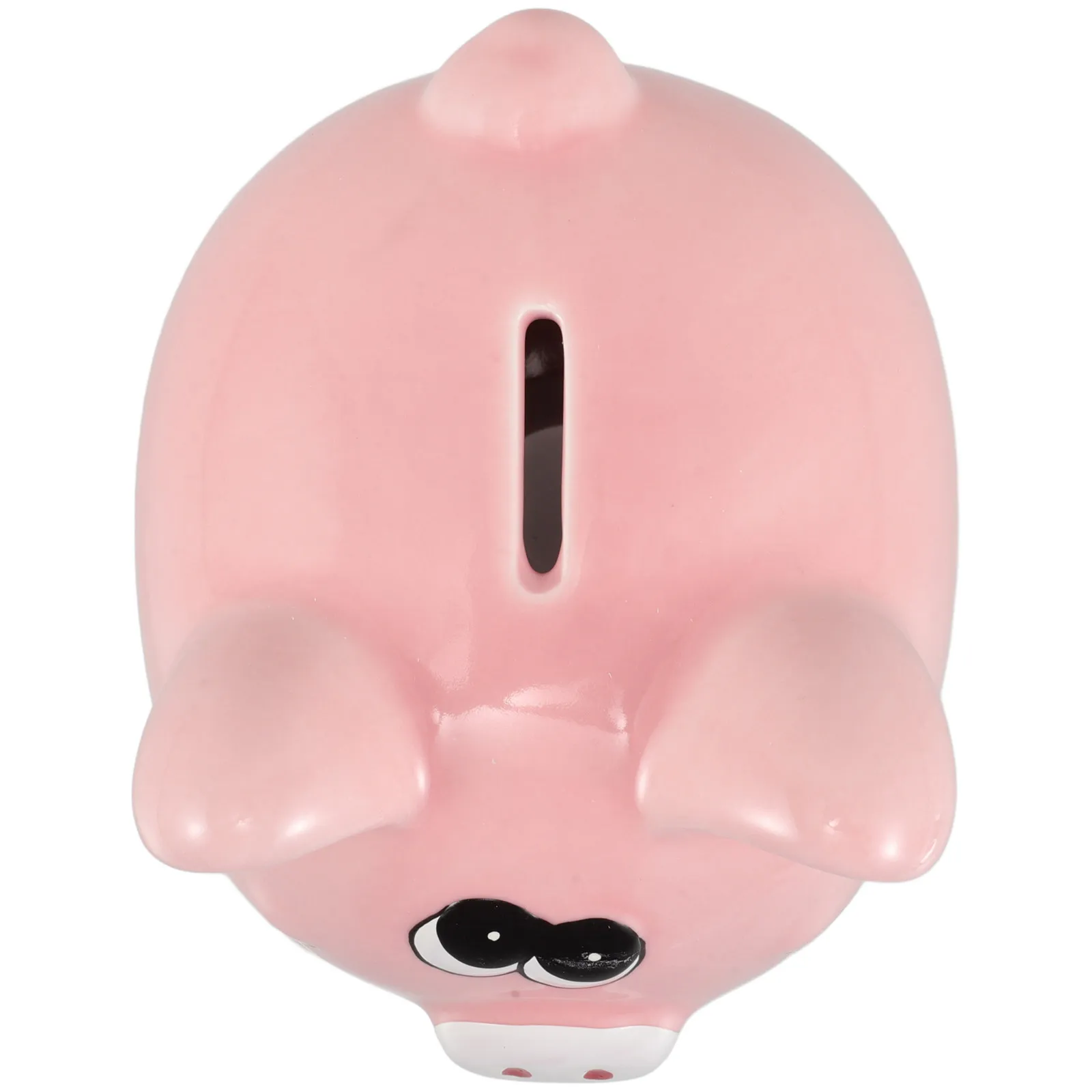 Ceramic Piggy Bank Smooth Finish Pig Shaped Money Pot for Coin Bank Decorative Savings Box Living Space Desk Nursery Decor