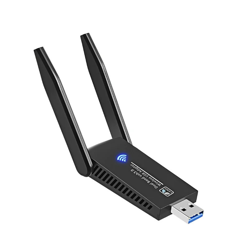 A48R-WiFi Wireless Network Card USB 3.0 1300M Adapter AC1300 with Antenna for Laptop PC Mini Dongle