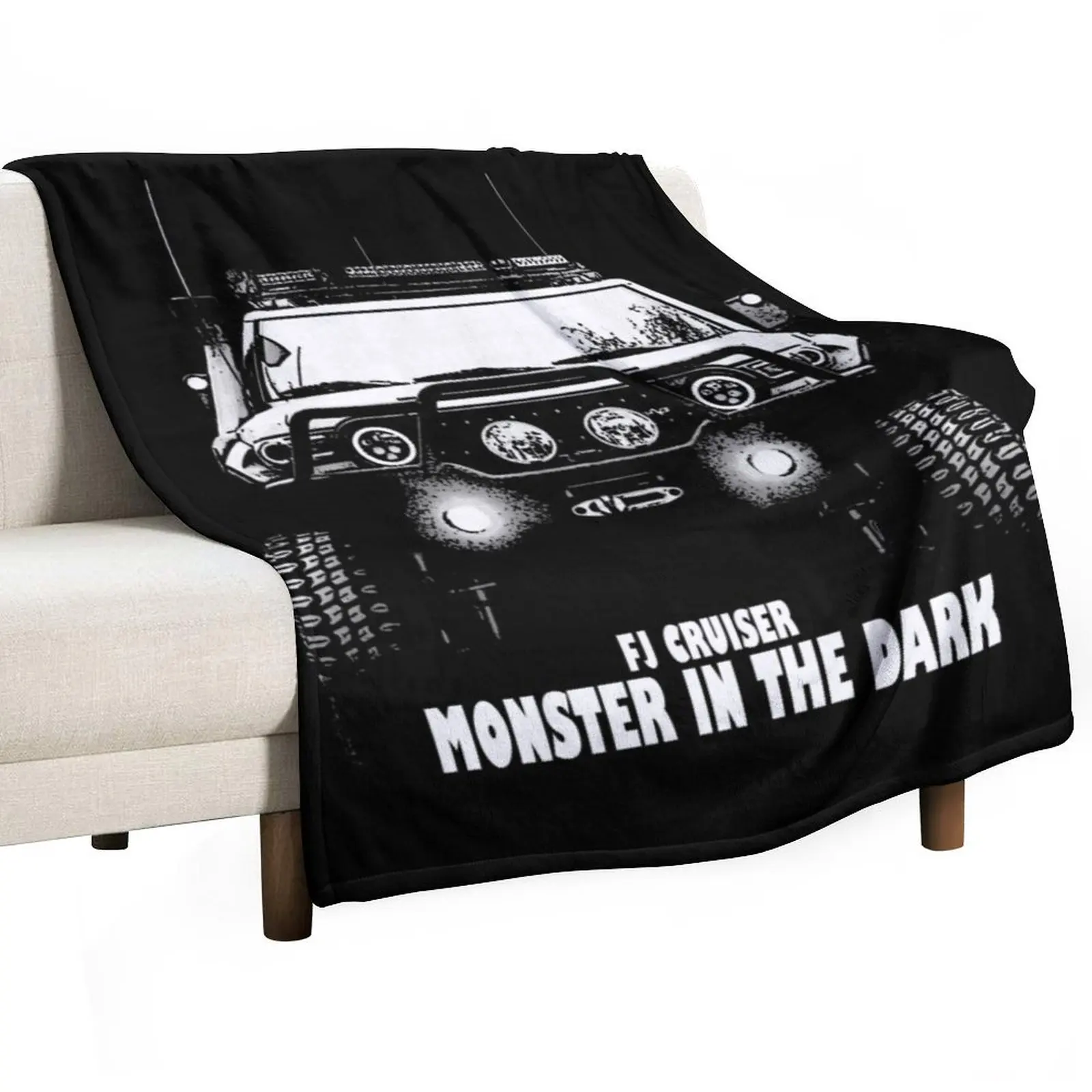 

FJ Cruiser Monster in the Dark Throw Blanket for sofa Multi-Purpose Blankets