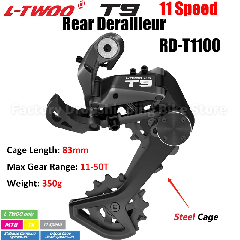 LTWOO T9 1x11 Speed Mountain Bike Groupset Two Way Release Trigger Shifter 11V Damping System RD Original Bicycle Parts