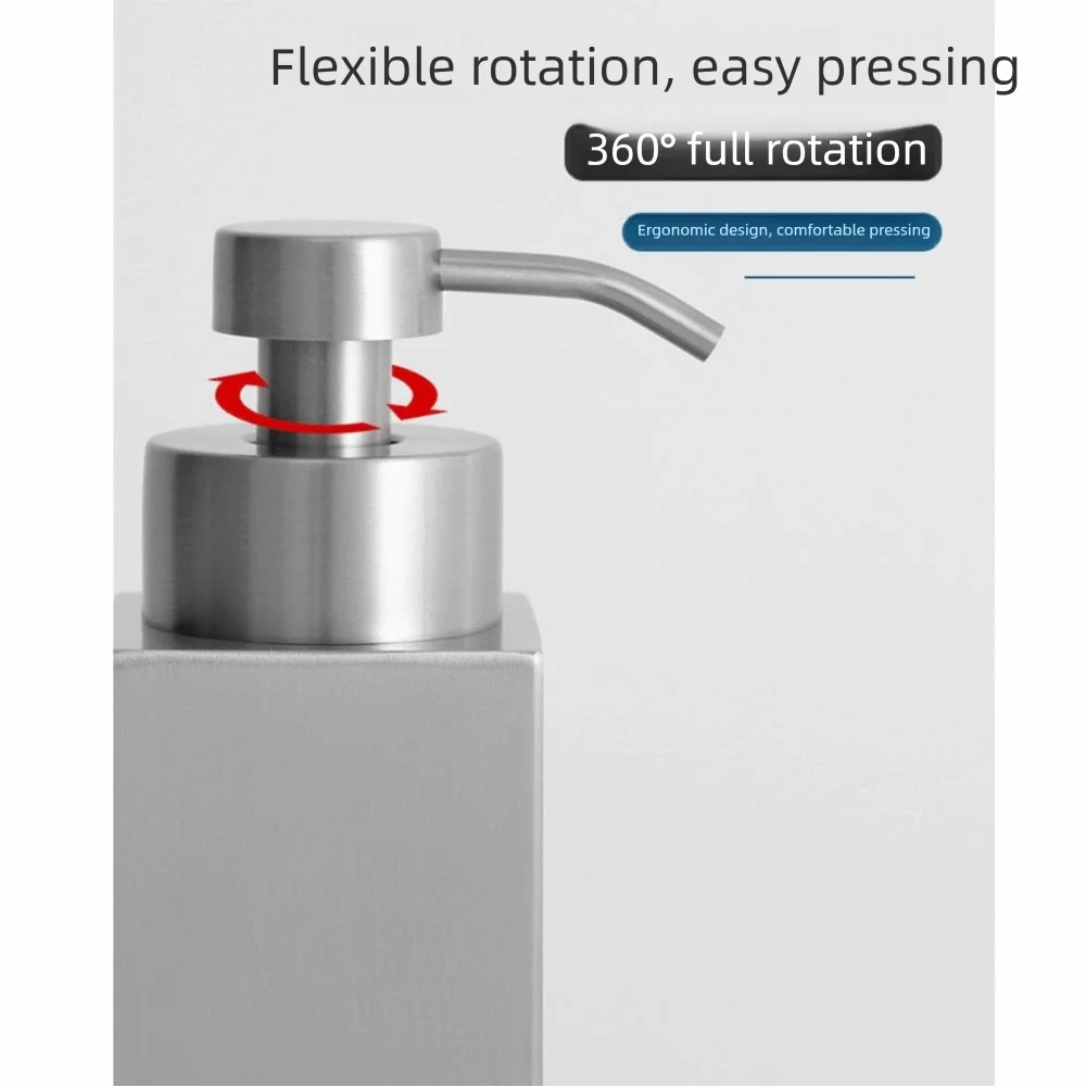 

Квадратная пенящаяся бутылка из нержавеющей стали, многоразовая герметичная банка для дезинфицирующего средства для рук, нержавеющая многоразовая дозатор пенного мыла