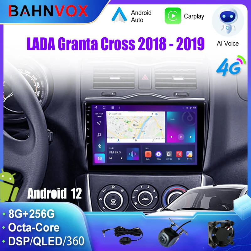 9'' Android 12.0 Car Radio for LADA Granta Cross 2018 - 2019 GPS Navigation Multimedia Player Carplay Stereo Head Unit