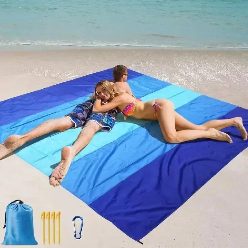 

1set Waterproof Sandproof Beach Mat Seat CushionTravel Hiking Sports Blanket Outdoor Picnic Portable Mat Back Cushion