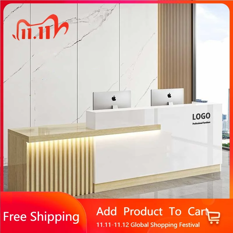 

Throne Salon Reception Desk Counter Cabinet Modern Reception Desks Decoration Mostrador Designer Business Tisch Trendy Furniture