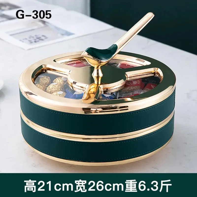 تخزين الفواكه المجففة طاولة القهوة لغرفة المعيشة حلوى الجوز الخفيفة الفاكهة المجففة الفاخرة مع غطاء صندوق الوجبات الخفيفة المنزلية البطيخ #4