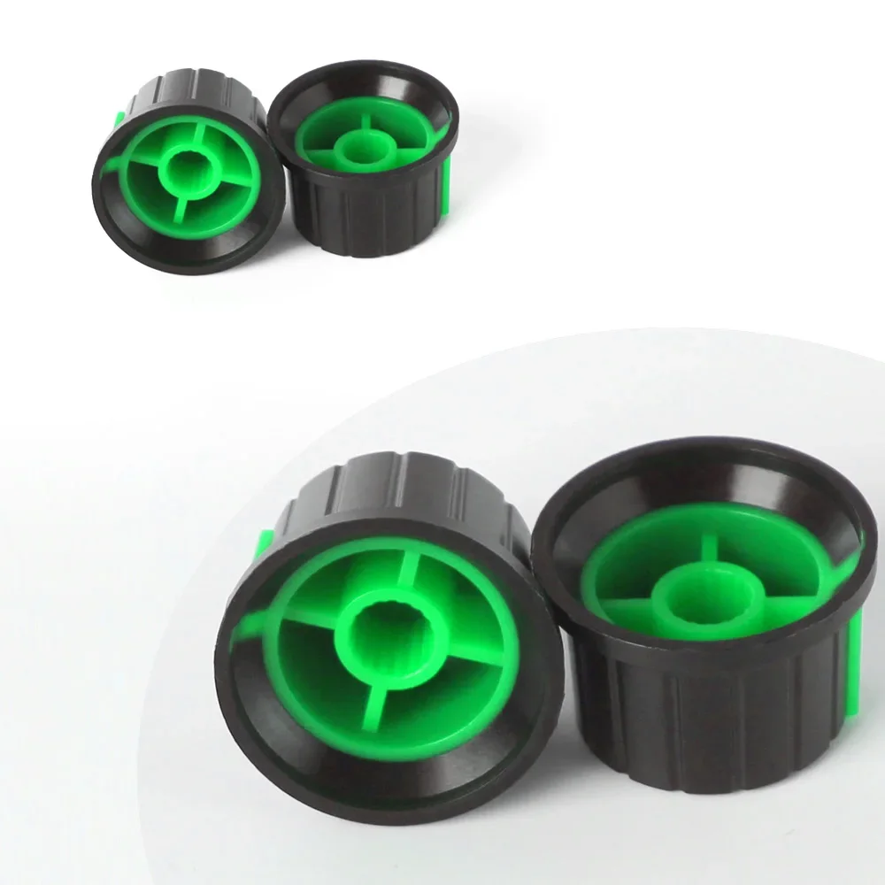 5PCS 24x15mm WH148 Potentiometer Plastic Knob Cap Flower-axis Volume Control Knobs Green, for Encoder Diy Kit