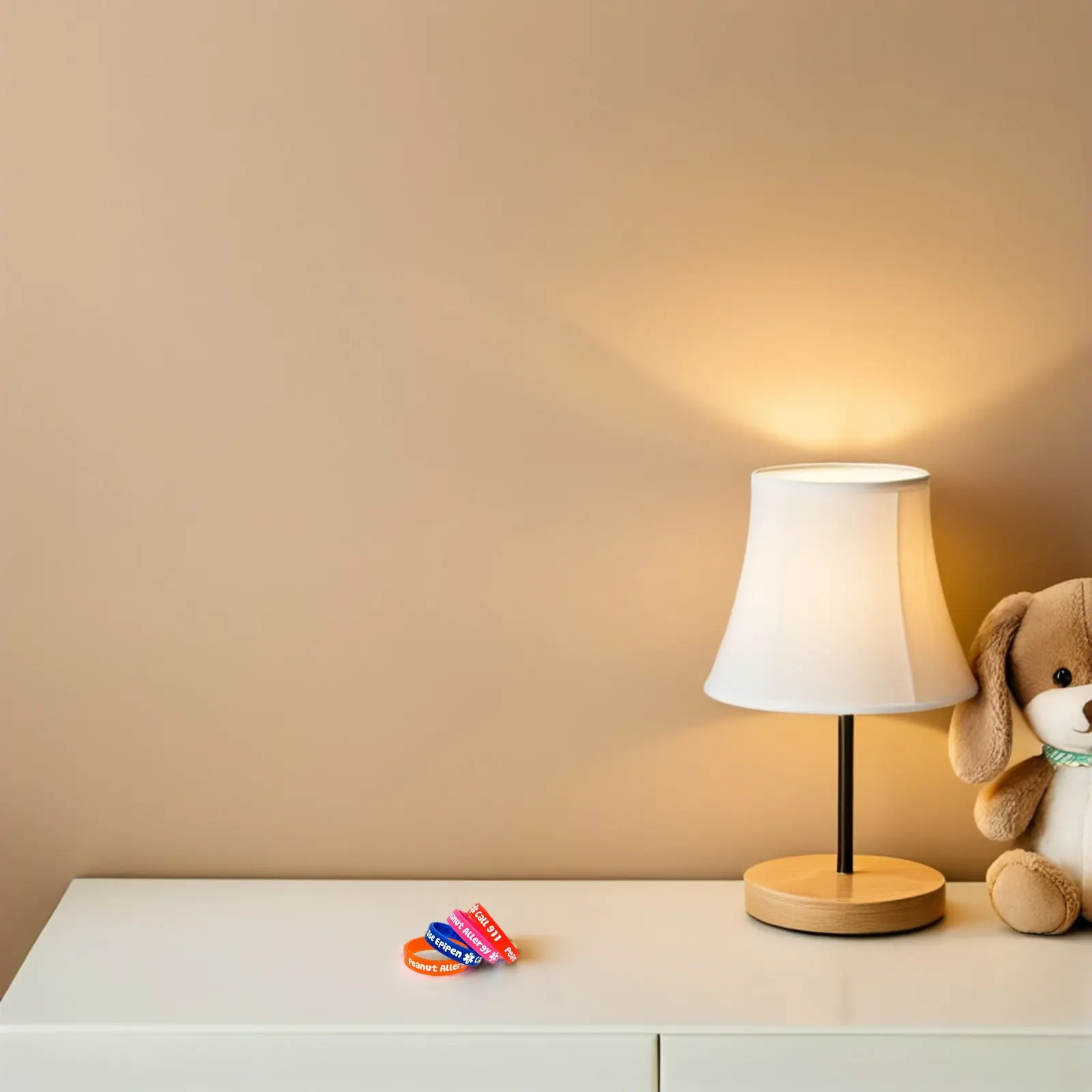 

4Pcs Girls Medical Alert Bracelets Silicone Kids Wristbands Thick Waterproof Flexible Safe for Daily Wear Festival Party Use