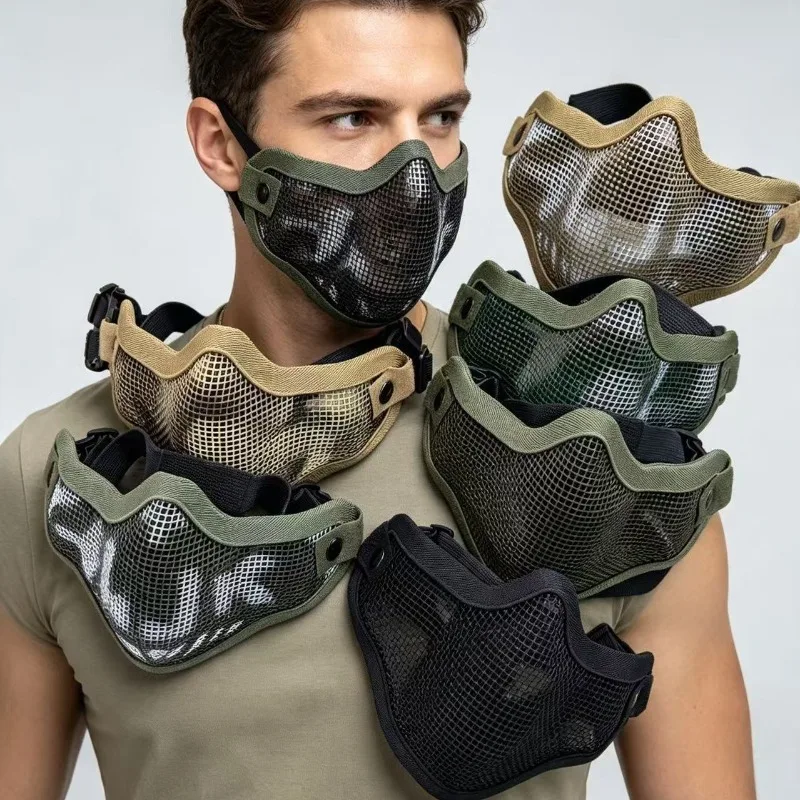 maschera-in-filo-d'acciaio-v1-per-aliexpress-transfrontaliero-versione-a-doppia-fascia-protezione-per-meta-faccia-maschera-da-addestramento-mimetica-per-il-campo-cs