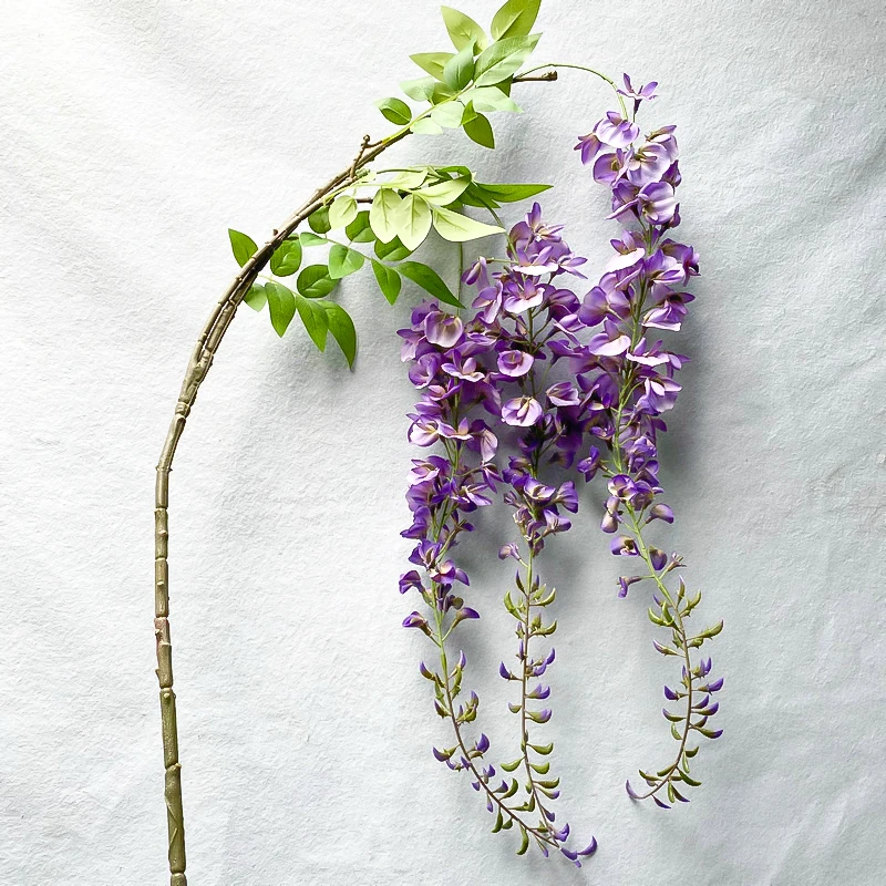 

168cm Long Artificial Plants Silk Flower Petal Hanging Wisteria Fake Blossom Tree Branch For Home Garden Wedding Christmas Decor