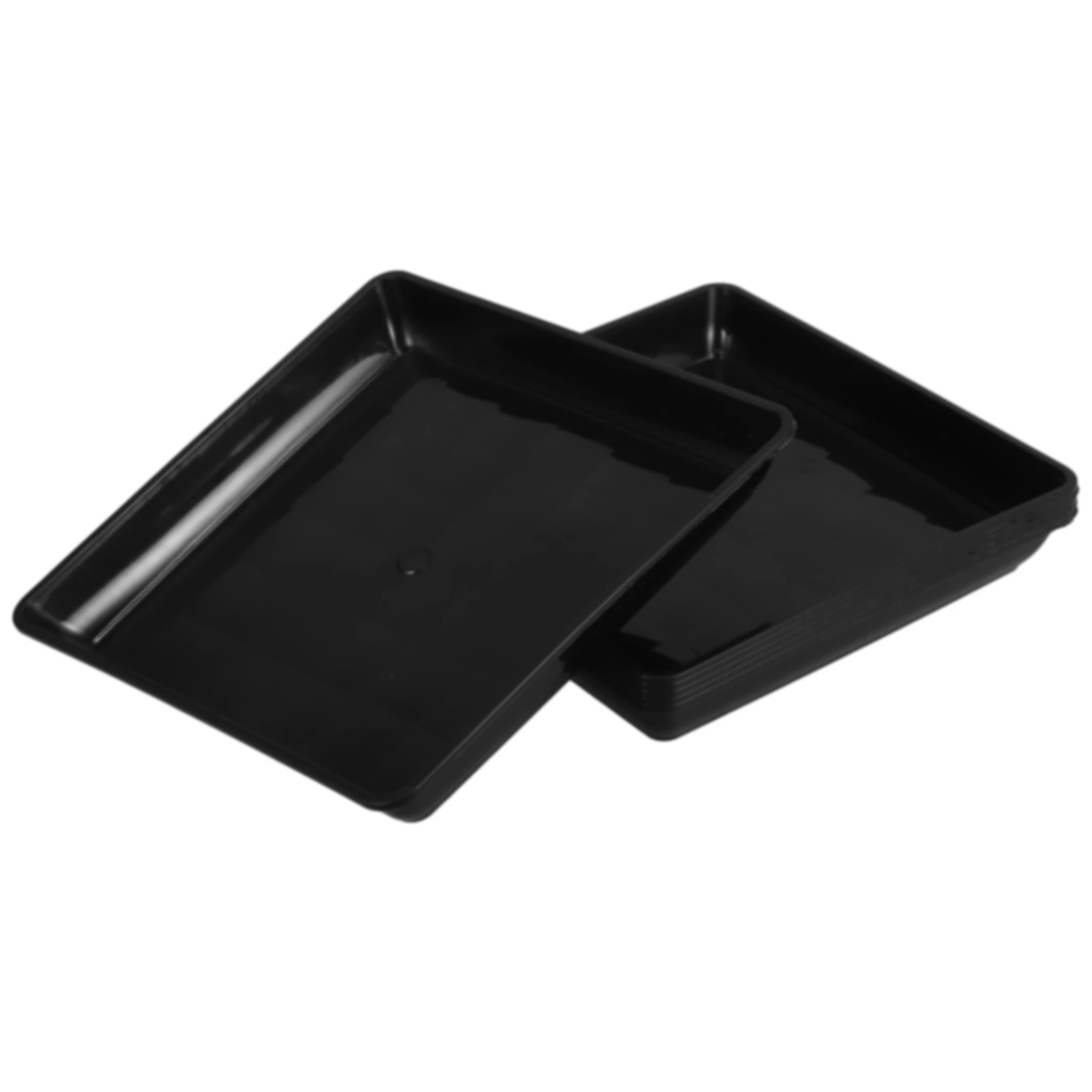 

6pcs Square Plastic Flower Pot Trays Lightweight Drip Pans for Indoor Plants Water Catchment Prevent Overflow Plant Saucer