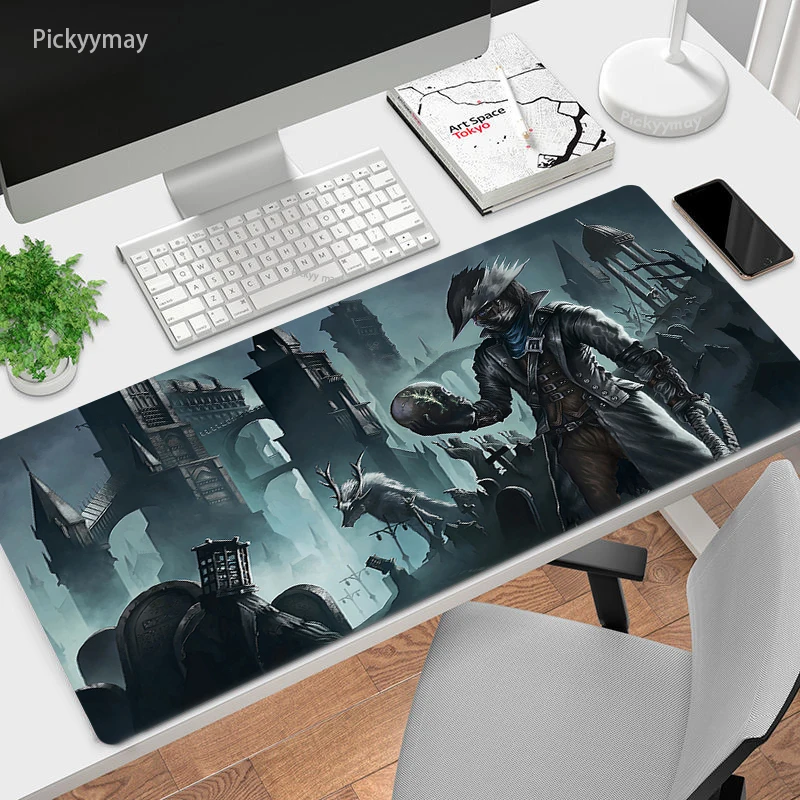 Grande gaming mousepad anime bloodborne mouse pad computador tapete do mouse gamer mesa esteira xxl computador teclado tapete de mesa overlock