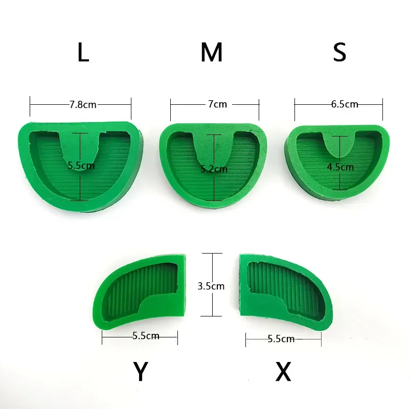 1-częściowy model silikonowego gipsu dentystycznego Gumowa podstawa Forma do języka Stomatologia Narzędzia laboratoryjne Rzeźba gipsowa Biały