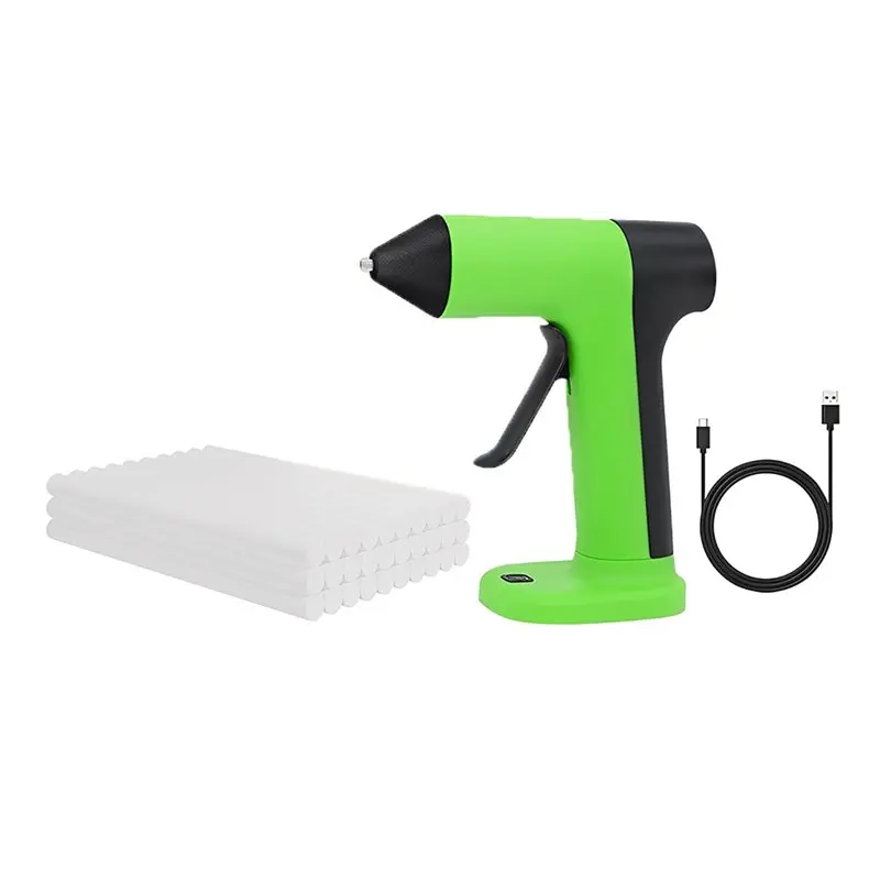 ABZV-Wireless Mini Glue Gun With 2000Mah Rechargeable Battery Fast 30S Preheating Ideal For Crafting And School Projects