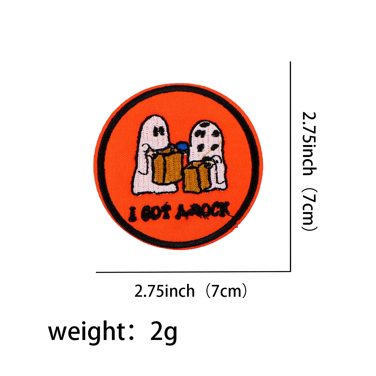 Cute Ghost Letter Embroidered Patches For Clothing DIY Patch Badge Iron On Patches On Clothes Applique Stickers