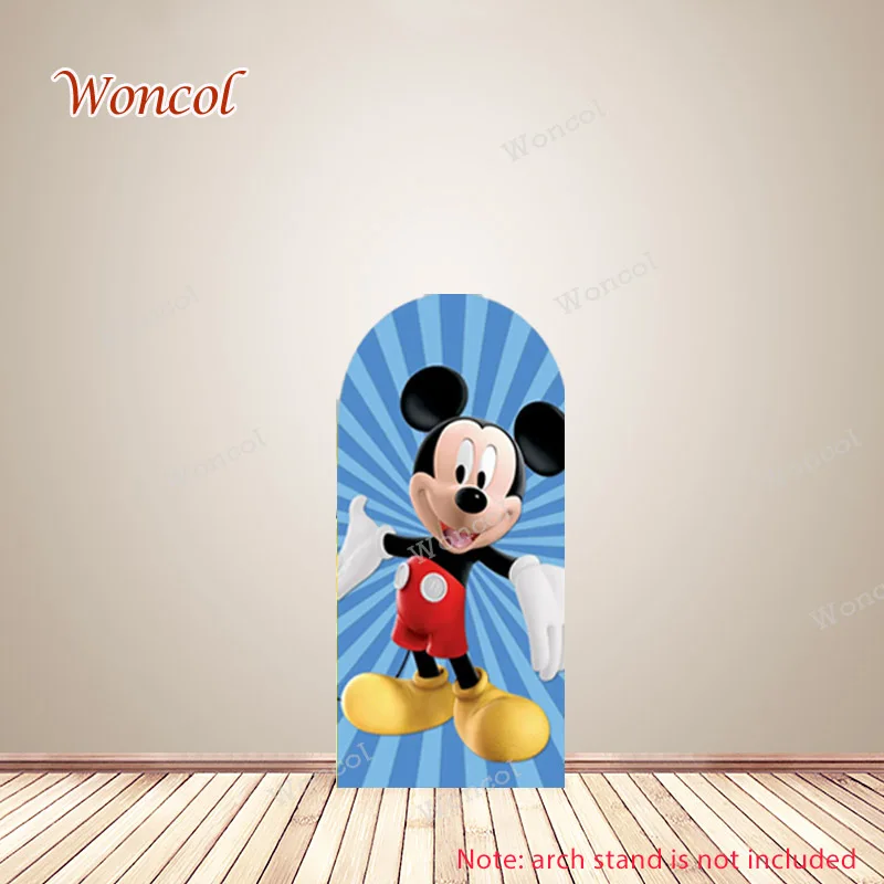 Mickey Minnie Mouse Arch Backdrop Donald Duck Daisy Backdrop Child Birthday Disney Double-Sided Arch Cover Party Decorations