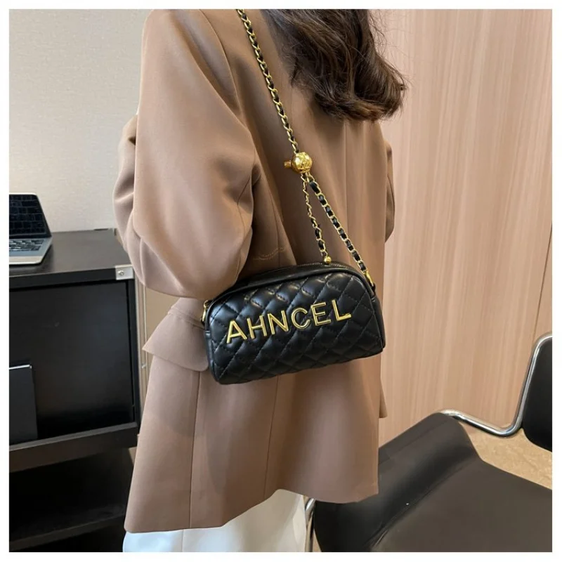 

Популярная классическая кожаная женская сумка-мессенджер, роскошная брендовая известная дизайнерская элегантная сумка через плечо с элегантной отделкой ​