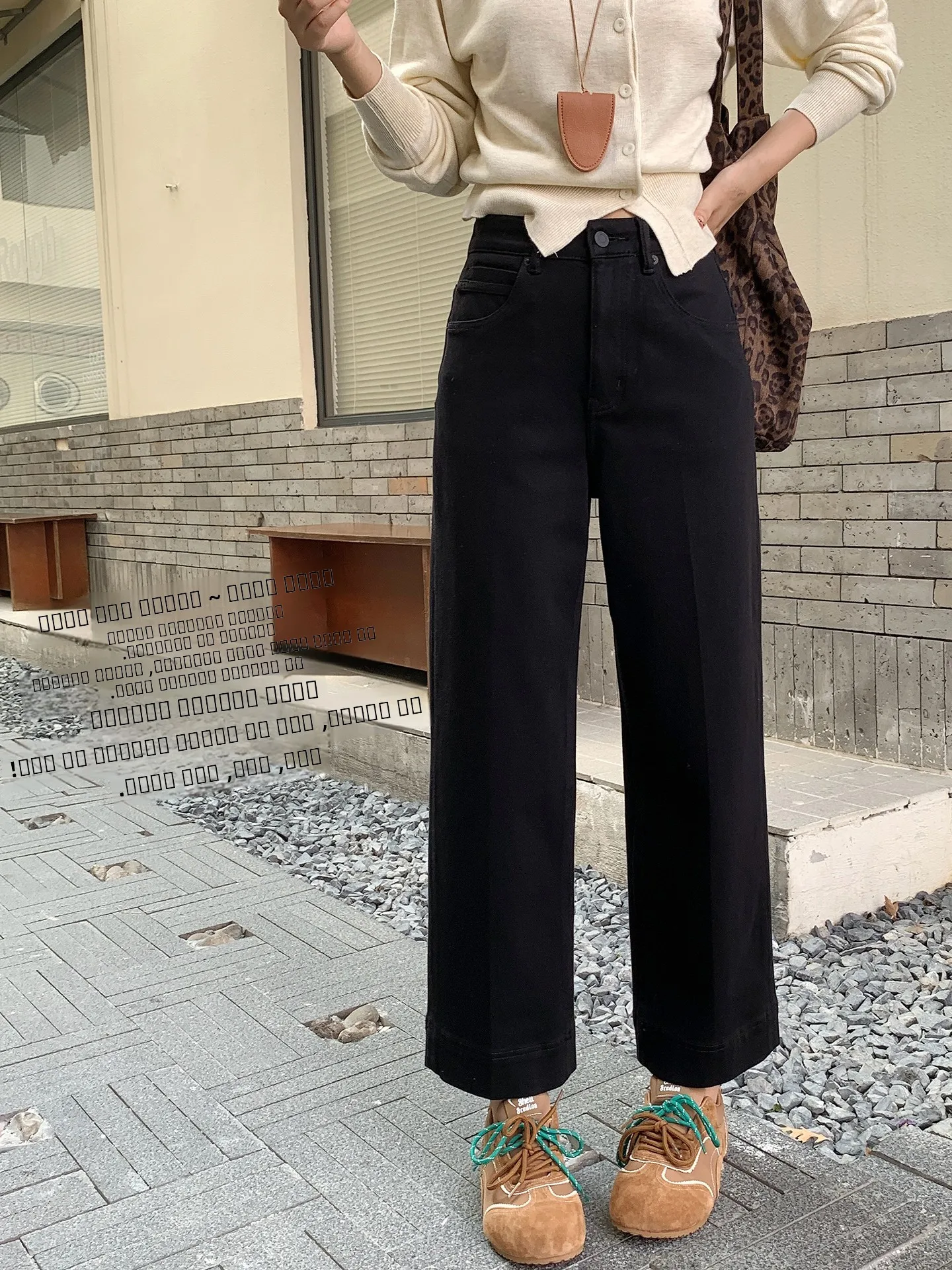 

High Waist Straight Leg Cotton Jeans Women's Spring New Loose Fit Four Way Stretch Deep Color Resistant Deformation