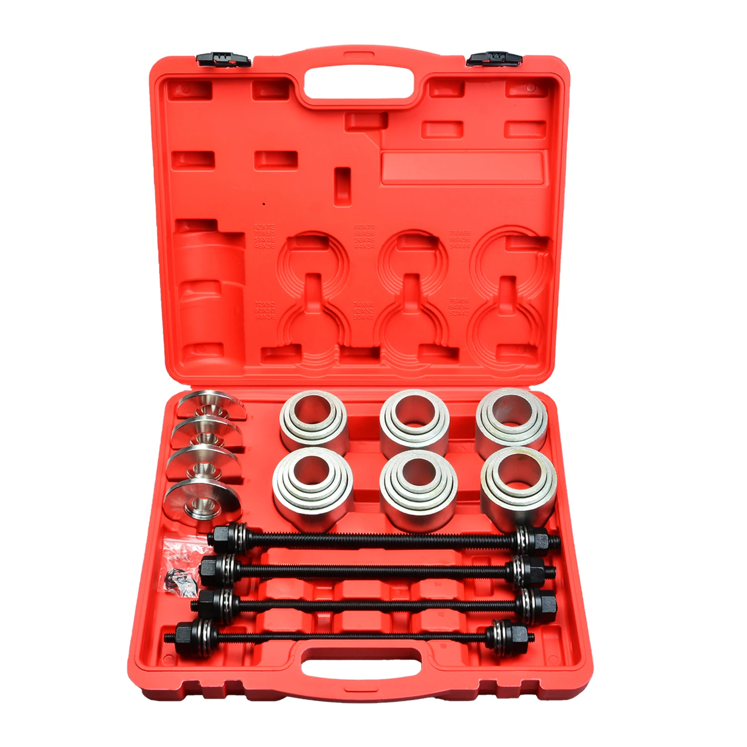 PROGICI 36-teiliges Gummi-Buchsen-Presswerkzeug-Set, universelles Press- und Auszieh-Set für Buchsen und Lager, Werkzeugset zum Ausbauen von Buchsen und Lagern, M10 M12 M14 M16