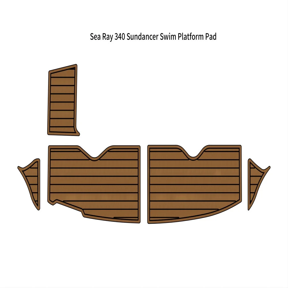 

Sea Ray 340 Sundancer Swim Platform Pad Boat EVA Foam Faux Teak Deck Floor Mat