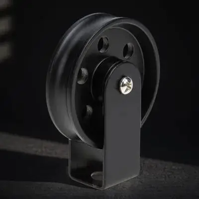 Industrial Vintage Pulley Wheel Black Iron for Pendant Light Fixtures Wall Lamps DIY Home Decor Cable Pulley Wheel Rustic