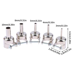 5Pcs/Set 858D Universal Hot Air Station Round Nozzles Soldering Welding Tool For Hot Air Heat Resistant Desoldering Station