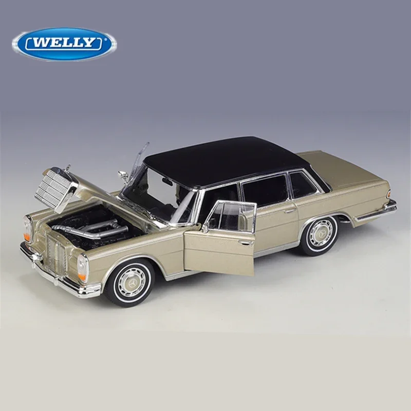 WELLY 1:24 Mercedes Benz 600 lega modello di auto classico diecast veicoli in metallo modello di auto collezione di simulazione giocattoli per bambini regalo