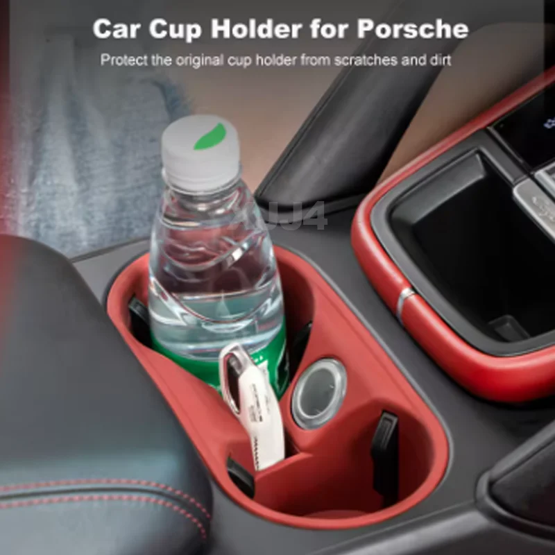 

For Porsche Cayenne Macan Silicone Car Cup Holder Center Console Bottle Holder Insert Anti Slip Drink Organizer Car Accessories