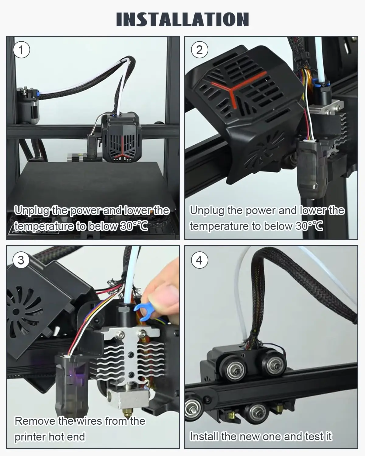 Creality verbessertes Ender 3 V2 Neo Hotend Kit, zusammengebautes Extruder-Hotend für Ender 3 V2 Neo, Ender 3 Max Neo, Ender 3 Neo 3D-Drucker – Detail 6