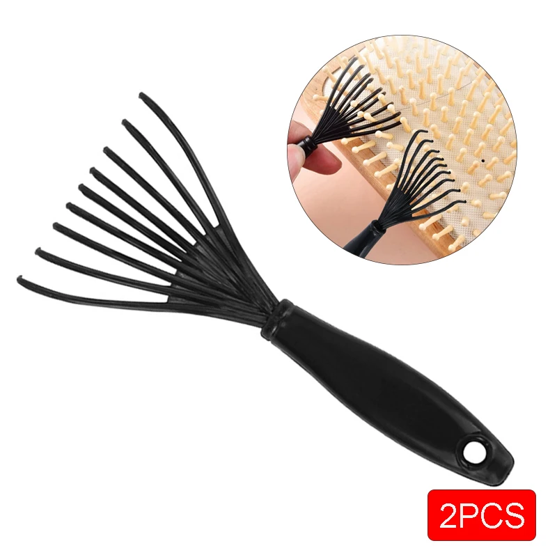 2pcs Useful Cleaner Hair Comb Brush Accessories Hooking Claw Mini Hair Comb & Brush Cleaning Remover Embedded Handle Tool