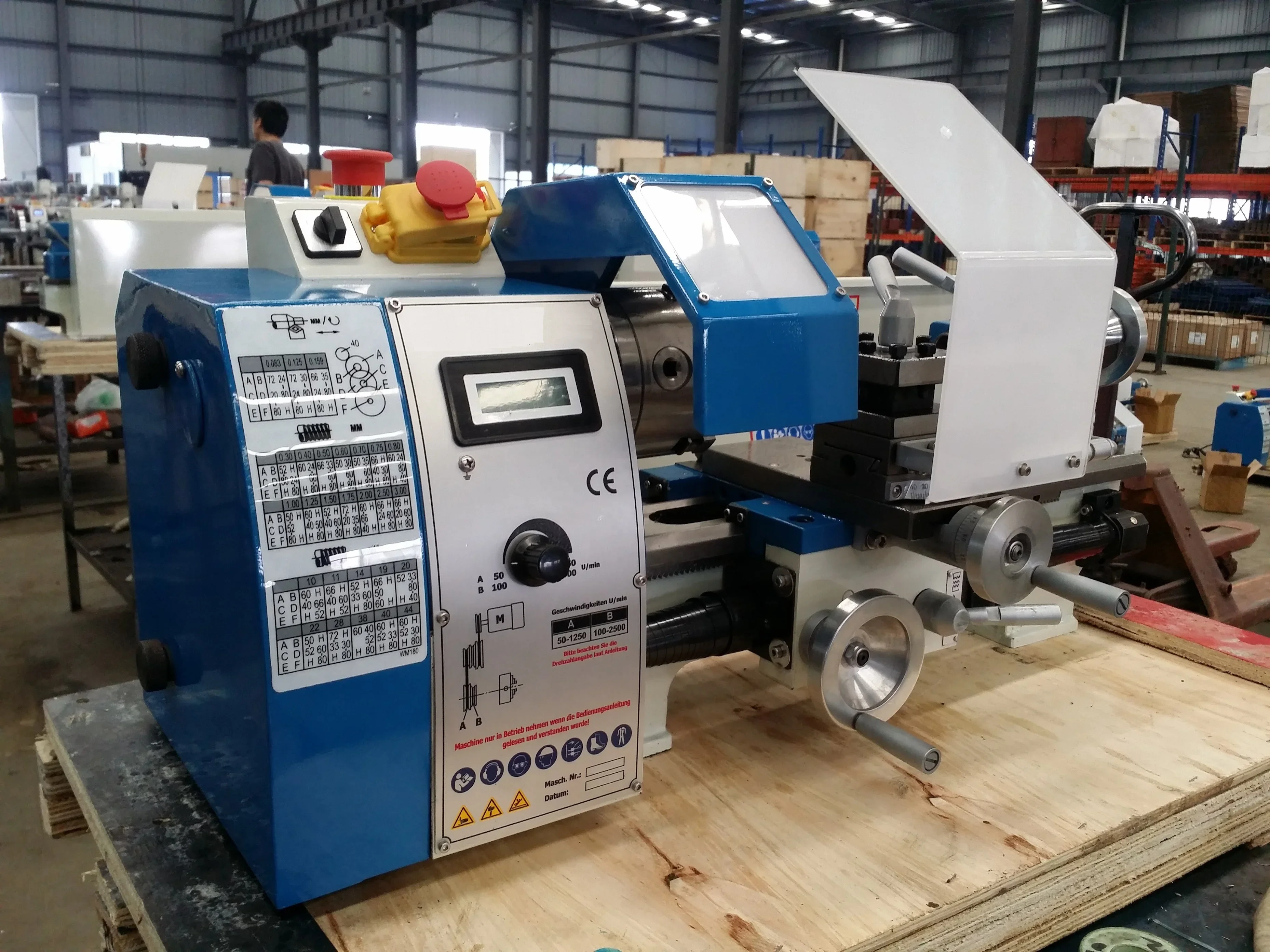 WM210v 38mm small lathe spindle Variable Speed Metal Lathe With Milling Digital Display Bench top